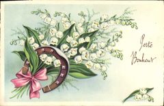 CPA Porte Bonheur Fleurs