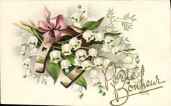 CPA Porte Bonheur Fleurs