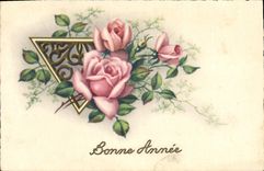 CPA Bonne Annee Fleurs