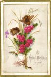 CPA With Congratulations and best wishes Fleurs