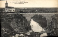 CPA Les Sites Pittoresques Les deux Ponts Vallee de la Cure Pierre Perthuis 