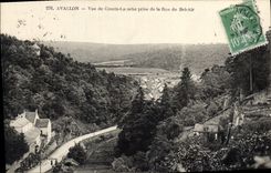 CPA Avallon Vue de Cousin Laroche prise de la Rue du Bel Air 