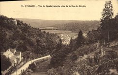 CPA Avallon Vue de Cousins Laroche prise de la Rue du Bel Air 