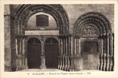 CPA Avallon Portail de l'Eglise Saint Lazare 