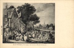CPA David Teniers Kermesse Musee du Louvre 