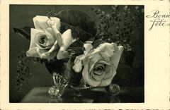 CPA Bonne fete Fleurs