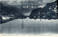 CPA Massif de Belledonne Le Lac du Pas de la Coche et la Chaine de l'Oisans 