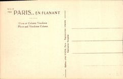CPA Paris en flanant Place et Colonne Vendome