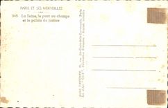 CPA Paris La Seine le pont au change et le palais de justice 