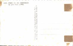 CPA Paris Le petit Palais 