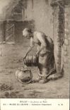 CPA Millet La femme au Puits Musee du Louvre 