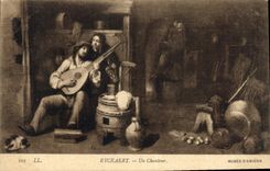 CPA Musee d Amiens Ryckaert Un Chanteur 