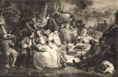 CPA Musee du Louvre Van Loo Repas de chasse