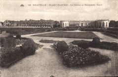 CPA Deauville Plage Fleurie Le Casino et Normandy Hotel 