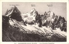 CPA Chamonix Mont Blanc Les Grandes Aiguilles 
