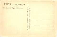 CPA Paris Facade de l'Eglise de la Sorbonne 