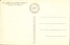 CPA Paris La Sainte Chapelle Portail de la Chapelle haute Creation de l'Homme 