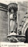 CPA Paris La Sainte Chapelle Statue de Saint Louis 