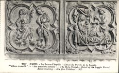 CPA Paris La Sainte Chapelle Detail du Porche de la Loggia 
