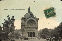 CPA Paris Eglise Saint Augustin 