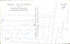 CPA Paris Pont de la Concorde et Assemblee Nationale 