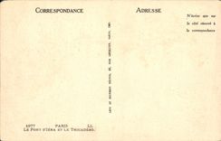 CPA Paris Le Pont D Iena et le Trocadero 