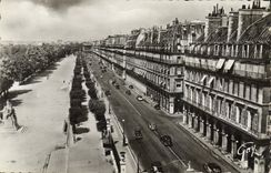CPA Paris Rue de Rivoli et jardin des Tuileries 