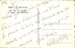 CPA Paris Rue de Rivoli et jardin des Tuileries 