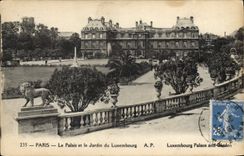 CPA Paris Le Palais et le Jardin du Luxembourg 