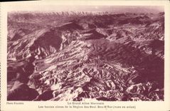 CPA Le Grand Atlas Marocain Les hautes cimes de la Region des Beni Bou N Sor vues en avion 