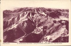 CPA Le Grand Atlas Marocain Les plus hautes cimes Vue en avion 