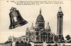 CPA Paris La Basilique du Sacre Coeur de Montmartre terminee Cloche
