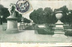 CPA Paris Allee centrale du Jardin des Tuileries 