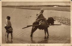 CPA Le Retour du Marche Ane Mule