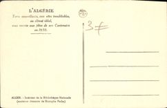 CPA Alger Interieur de la Bibliotheque Nationale 