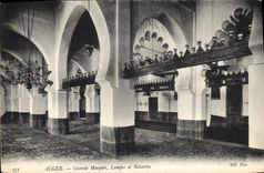 CPA Alger Grande Mosquee Lampes et Boiseries 