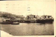 CPA Alger Les Courriers a quai Bateaux