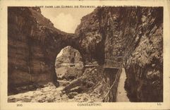 CPA Constantine Pont Dans Les Gorges et Chemin des Touristes 