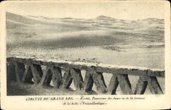 CPA Circuit du Grand Erg Koabit Panorama des dunce vu de la Terrasse de la balle Transatlantique 