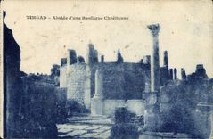 CPA Timgad Abside d'une Basilique Chretienne 