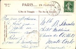 CPA Paris L'Arc de Triomphe 