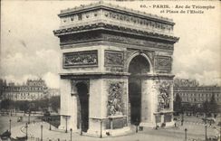 CPA Paris Arc de Triomphe et Place de l'Etoile 