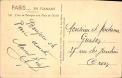 CPA Paris L'Arc de Triomphe et la Place de l'Etoile 