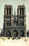 CPA Paris Facade de Notre Dame 