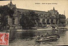 CPA Paris Gare du Quai d'Orsay Bateau