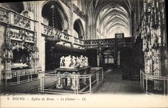 CPA Bourg Eglise de Brou Le Choeur 