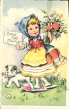 CPA Bonne Fete Maman Enfant Chien