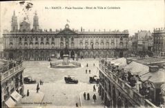 CPA Nancy Place Stanislas hotel de Ville et Cathedrale 