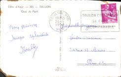 CPA Cote d'Azur Toulon Quai du Port 