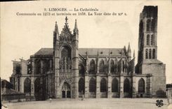CPA Limoges la Cathedrale Commencee en 1273 et terminee en 1888 la Tour Date du XI S 